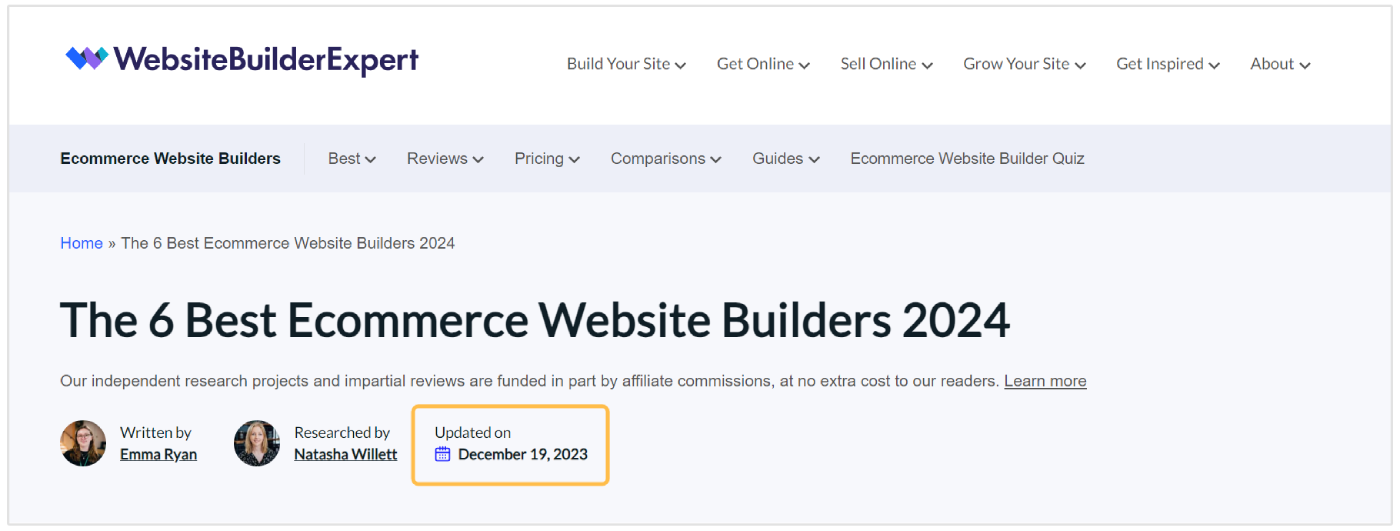 publier des modifications sur le blog du site web
